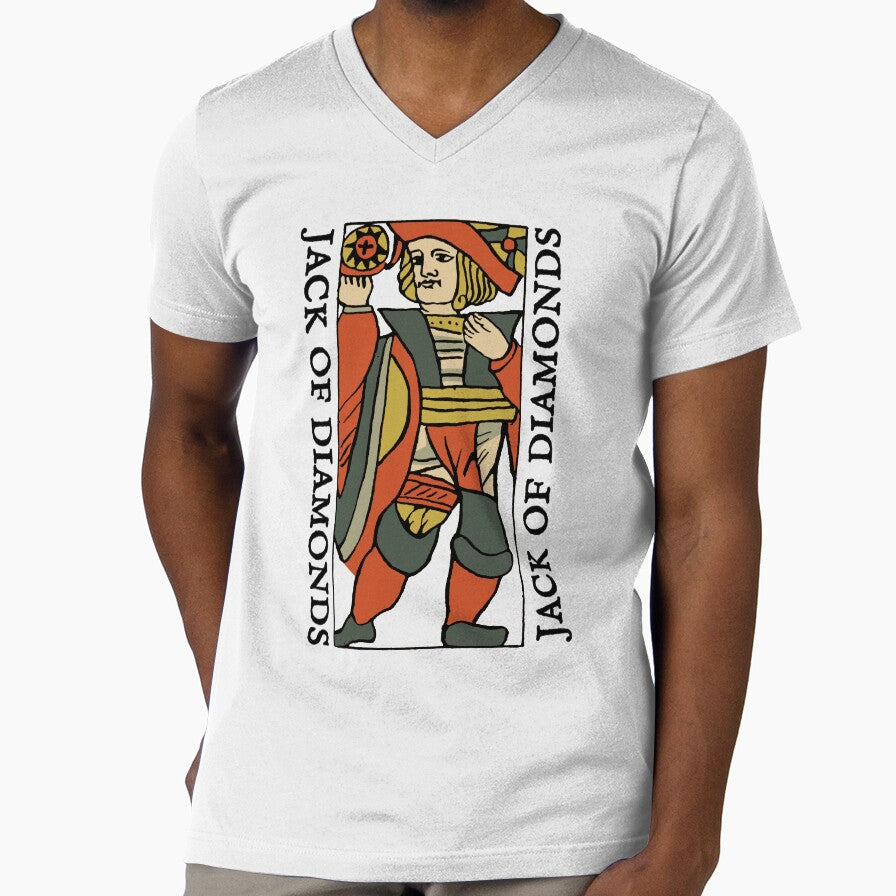 Character of Playing Card Jack Diamonds by KewaleeTee - Adult & Kids T-Shirts, Sweatshirts & Hoodies apparel design preview 1