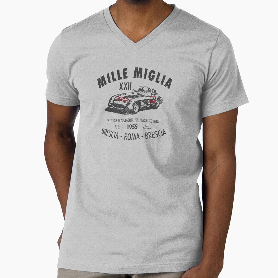 Mille Miglia 1955 by Peter Dials - Adult & Kids T-Shirts, Sweatshirts & Hoodies apparel design preview 1