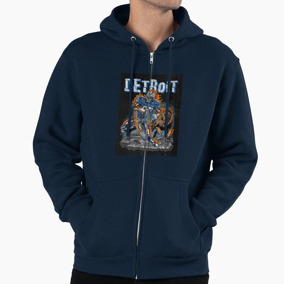 Detroit Lions Hoodie - Aesthetic Graphic Unisex - T-Shirt, Sweatshirt, Hoodie