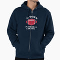 H Town Football Fanatic Houston Hoodie - Custom Art Print Men Women - T-Shirt, Sweatshirt, Hoodie