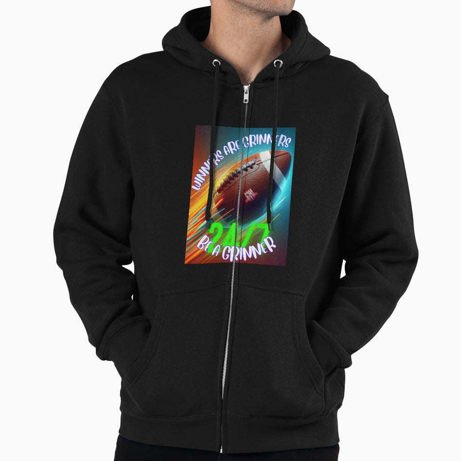 American Football Winners Are Grinners Hoodie - Custom Art Print for Adults - T-Shirt, Sweatshirt, Hoodie