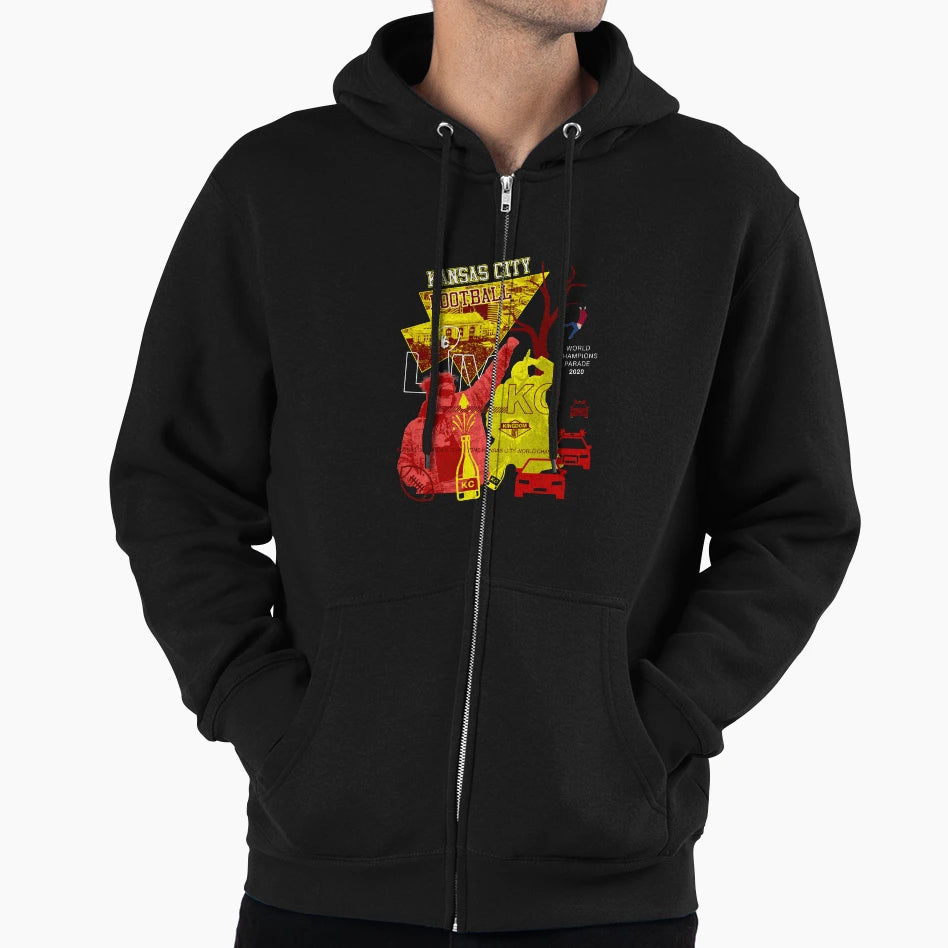 Kansas City Football Parade Hoodie - Trendy Graphic Unisex - T-Shirt, Sweatshirt, Hoodie