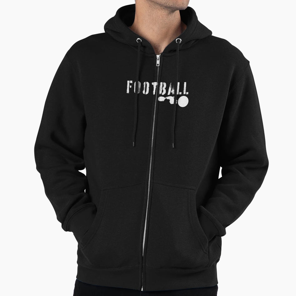Football Foot And Ball Hoodie - Minimalist Print Men Women - T-Shirt, Sweatshirt, Hoodie