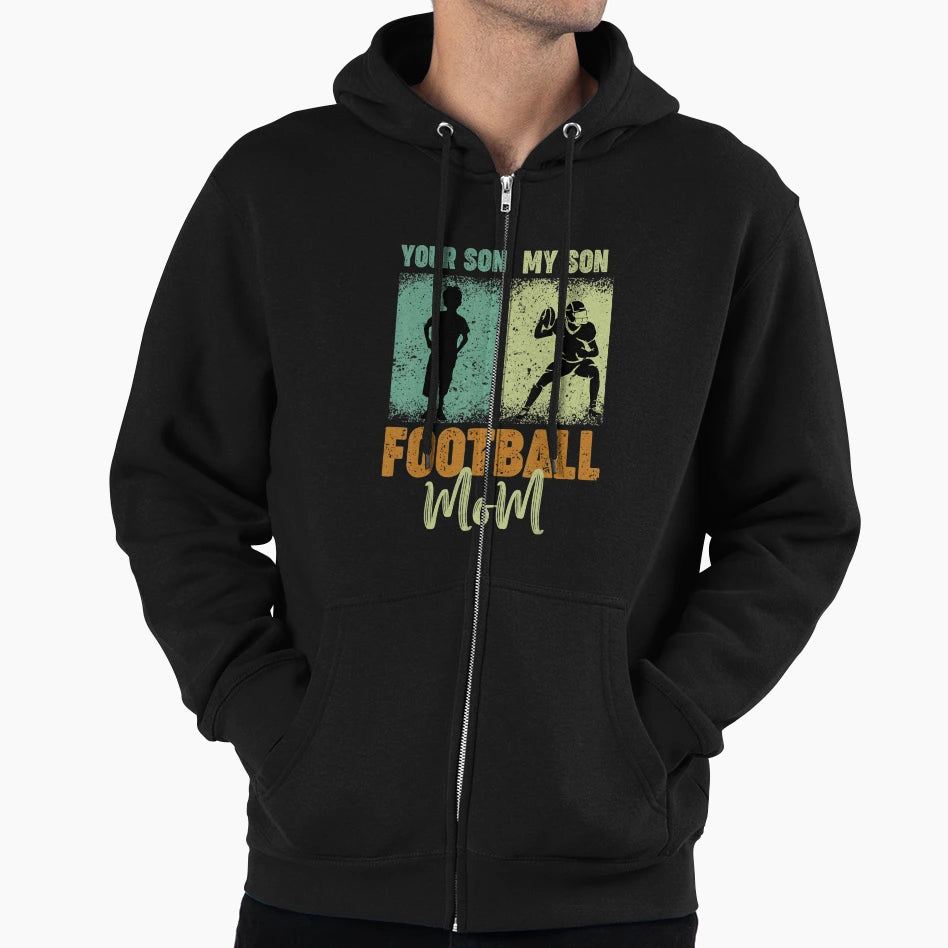Football Mom S Hoodie - Streetwear Style Unisex - T-Shirt, Sweatshirt, Hoodie