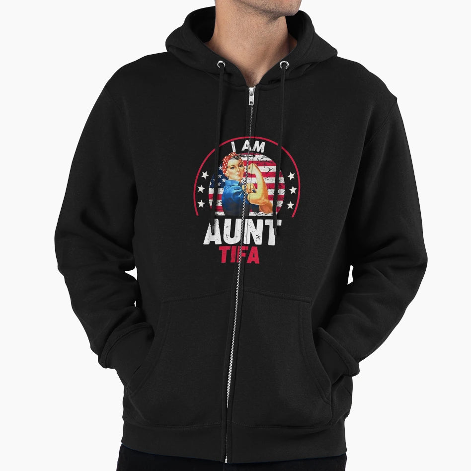 I Am Aunt Tifa S Aunt Tifa America T-Shirt - Minimalist Print for Adults - T-Shirt, Sweatshirt, Hoodie