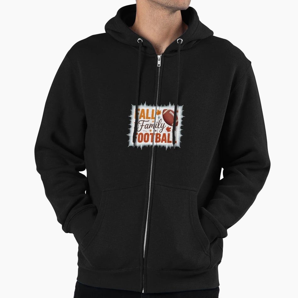 Fall Family Football Autumn Fall Hoodie - Aesthetic Graphic Unisex - T-Shirt, Sweatshirt, Hoodie