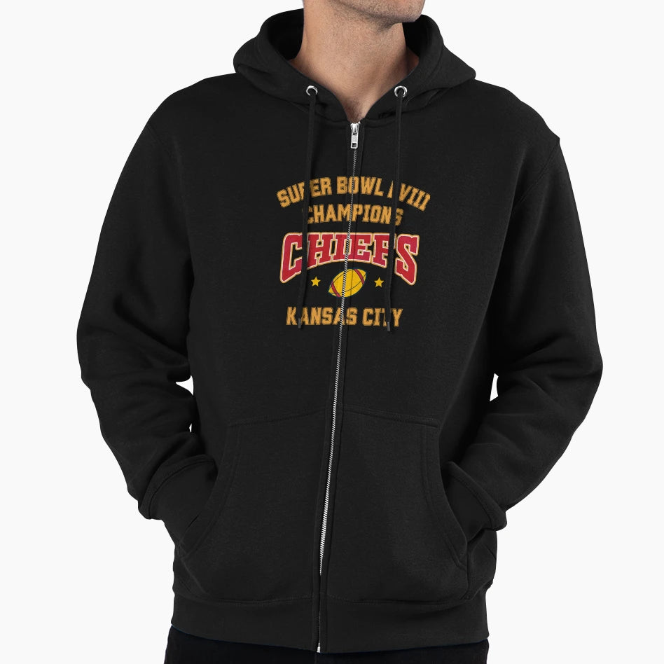 Chiefs Champions Lviii Hoodie - Casual Everyday Wear for Adults - T-Shirt, Sweatshirt, Hoodie