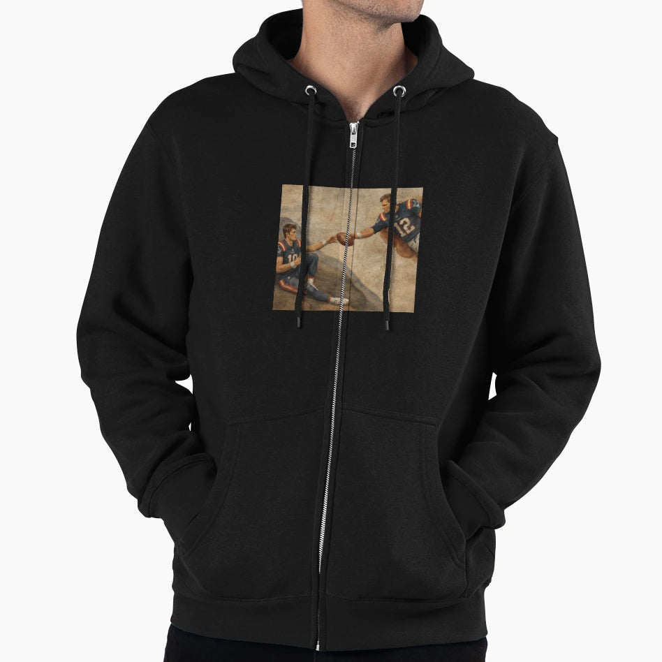 Creation TB And Drake Maye Hoodie - Minimalist Print Men Women - T-Shirt, Sweatshirt, Hoodie
