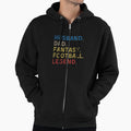 Husband Dad Fantasy Football Legend Fathers Hoodie - Trendy Graphic Unisex - T-Shirt, Sweatshirt, Hoodie