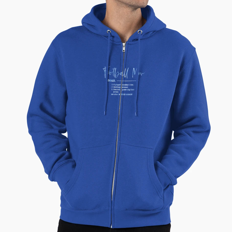Football Mom Definition Hoodie - Streetwear Style for Adults - T-Shirt, Sweatshirt, Hoodie