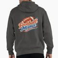 Football Mama Embroidered Patch Hoodie - Fun Novelty Design Men Women - T-Shirt, Sweatshirt, Hoodie
