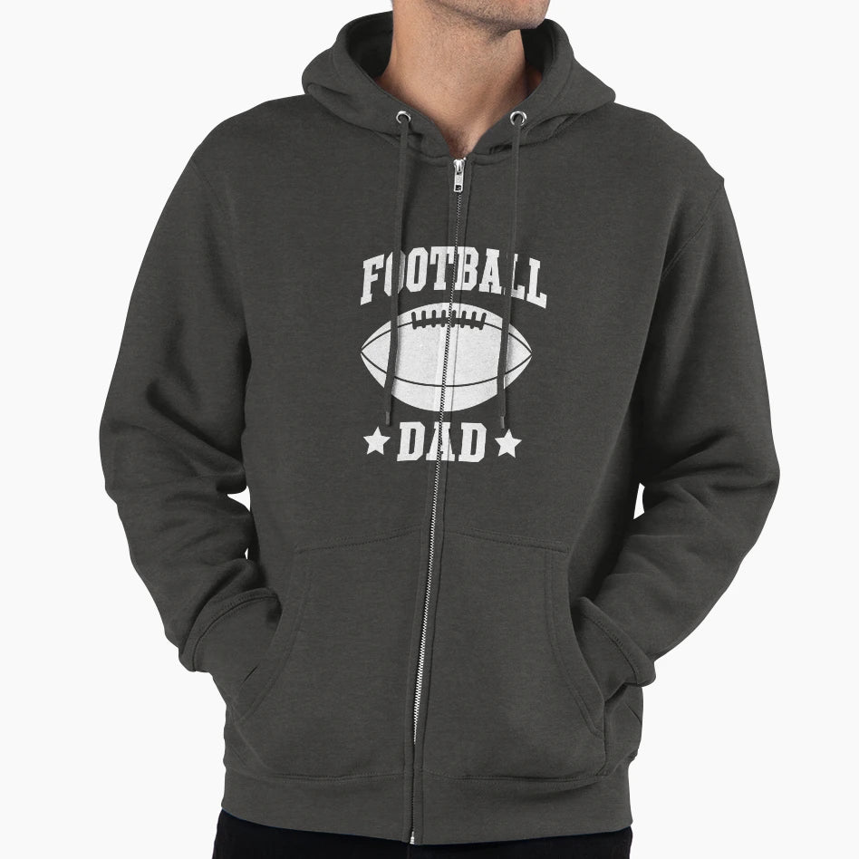 Football Dad Hoodie - Aesthetic Graphic Unisex - T-Shirt, Sweatshirt, Hoodie