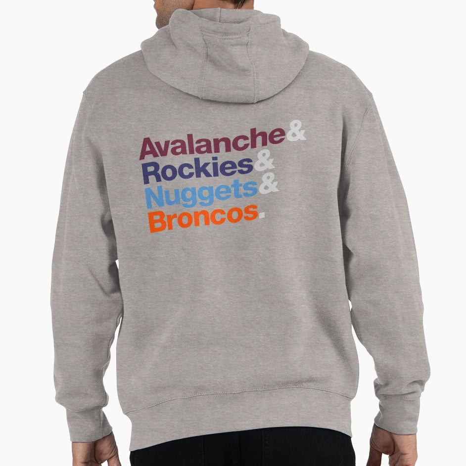 Denver Sports Teams Hoodie - Minimalist Print for Adults - T-Shirt, Sweatshirt, Hoodie