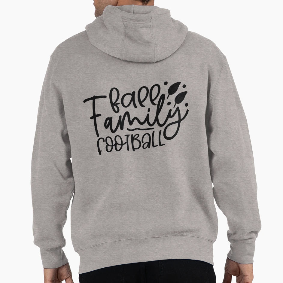 Fall Family Football Autumn Season Leaves Hoodie - Graphic Print Unisex - T-Shirt, Sweatshirt, Hoodie
