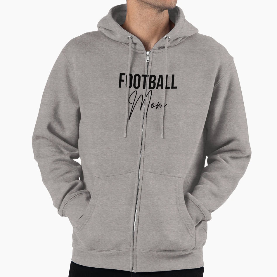 Football Mom Mother Football Player Hoodie - Minimalist Print Men Women - T-Shirt, Sweatshirt, Hoodie