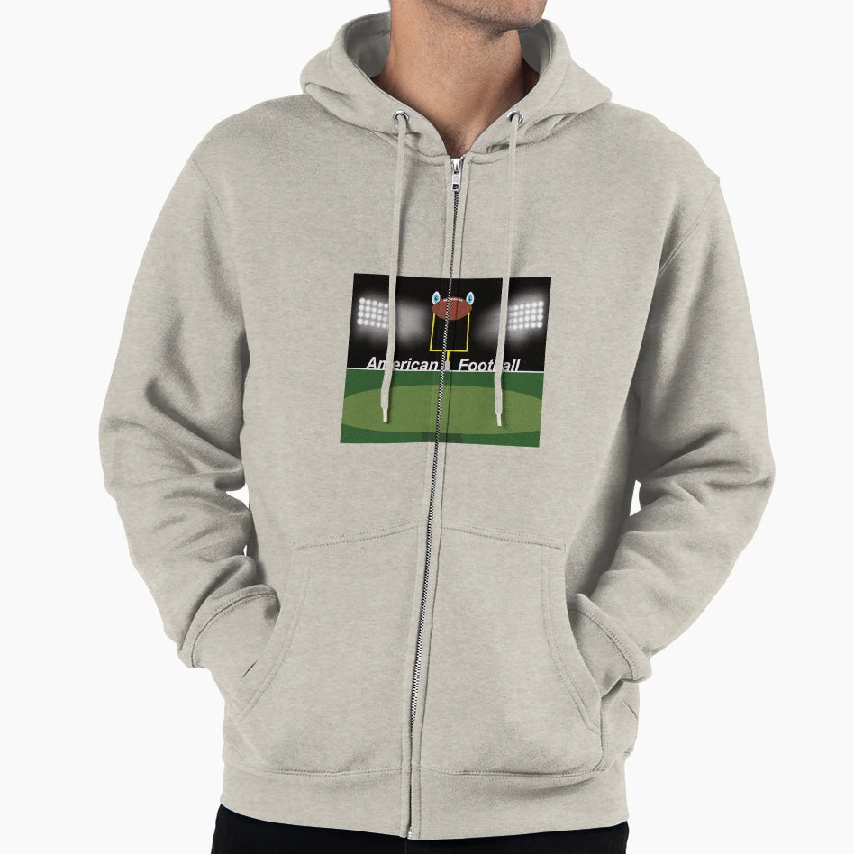 American Football Field Goal And Ball Hoodie - Unique Graphic for Adults - T-Shirt, Sweatshirt, Hoodie