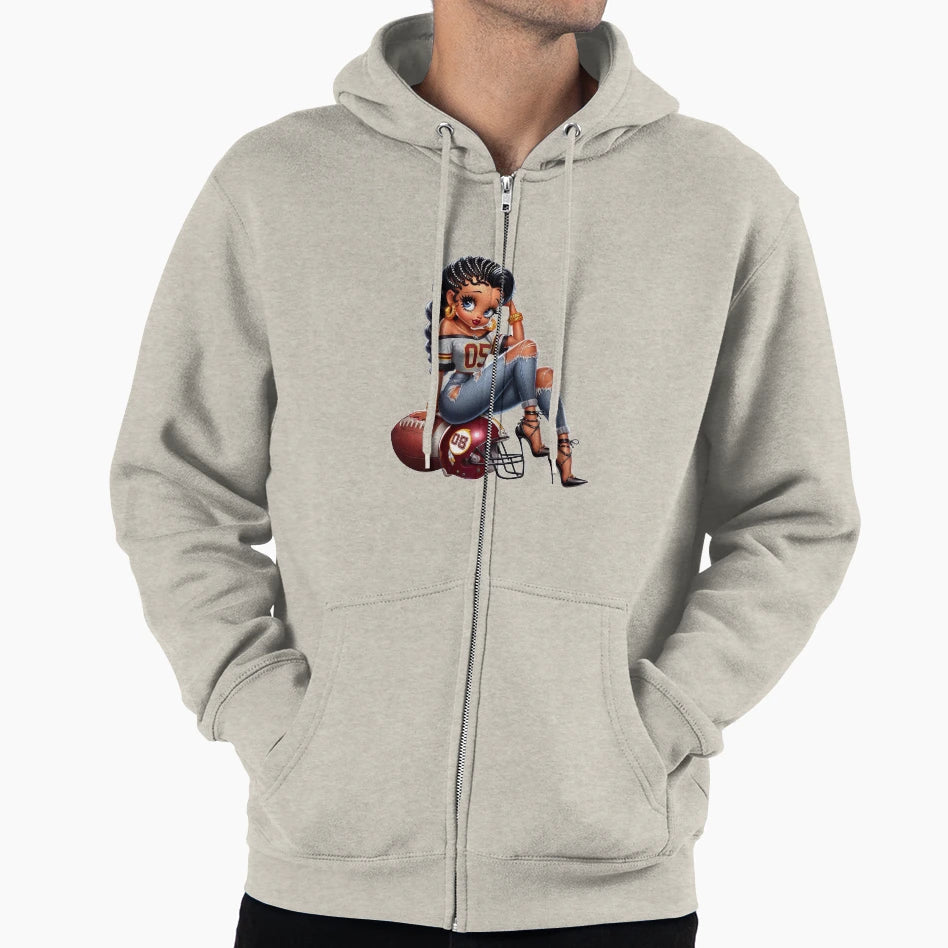 Fierce Football Hoodie - Novelty Apparel Unisex - T-Shirt, Sweatshirt, Hoodie