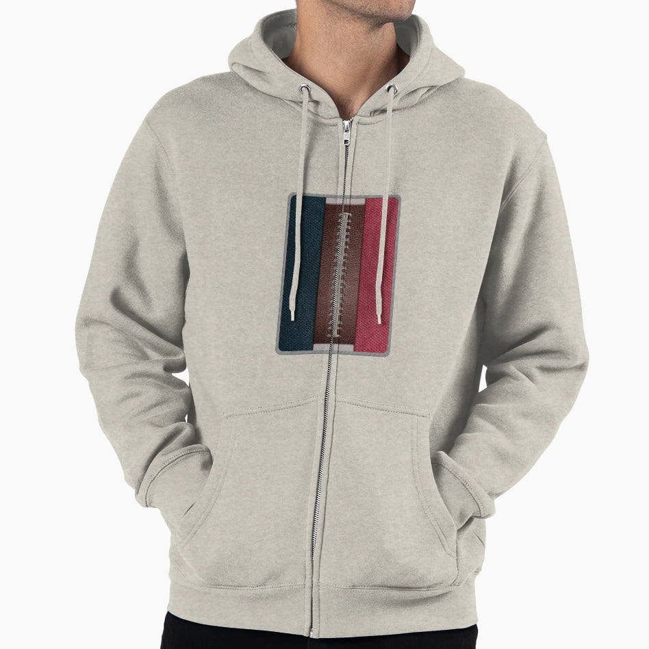 Football Blue Red And White Spirit Patch Hoodie - Unique Graphic Unisex - T-Shirt, Sweatshirt, Hoodie