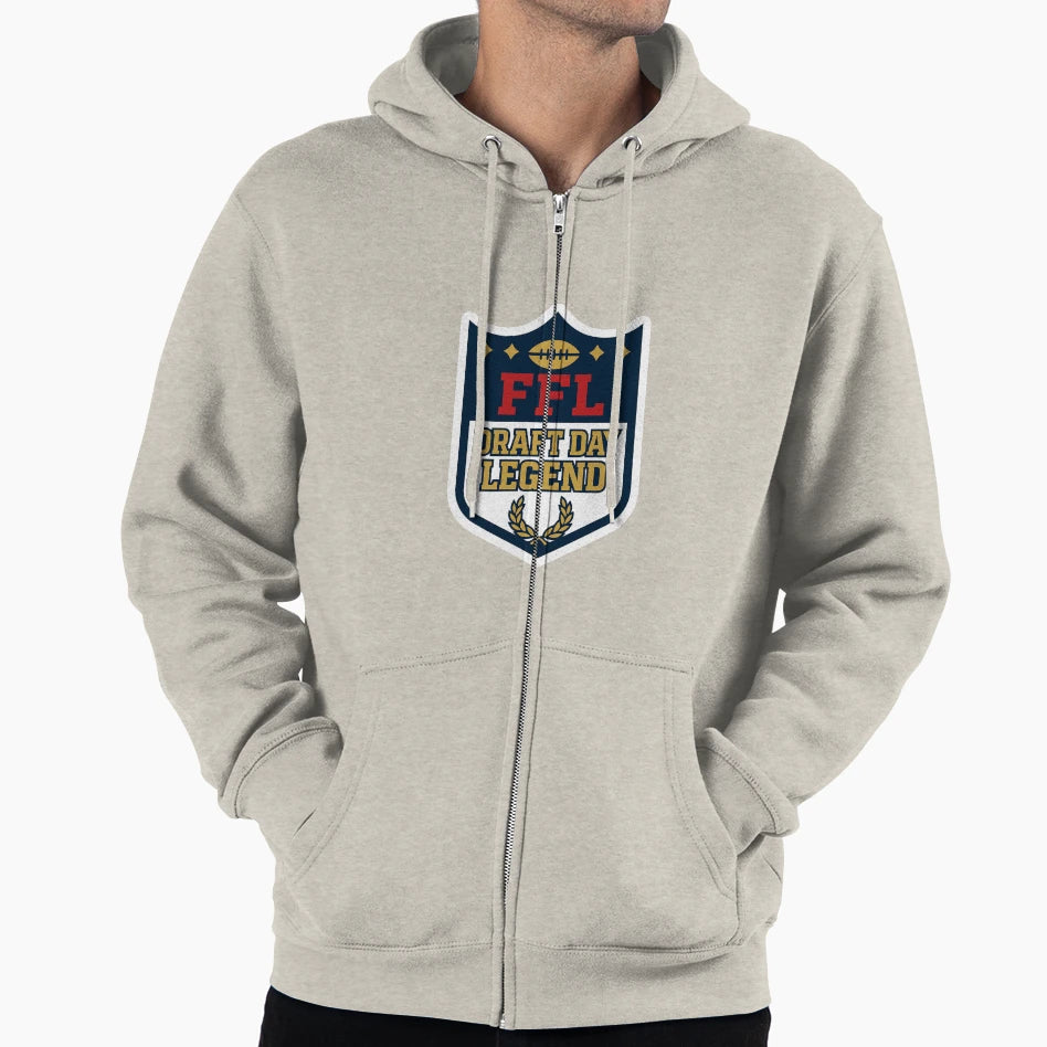 Fantasy Football Draft Day Legend Ffl Hoodie - Minimalist Print for Adults - T-Shirt, Sweatshirt, Hoodie