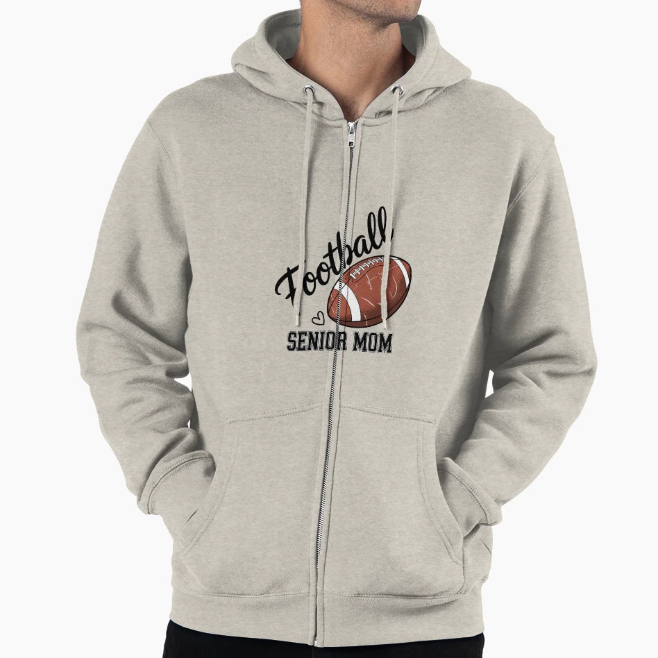 Senior Football Mom 2026 Class 2026 Hoodie - Graphic Print Men Women - T-Shirt, Sweatshirt, Hoodie