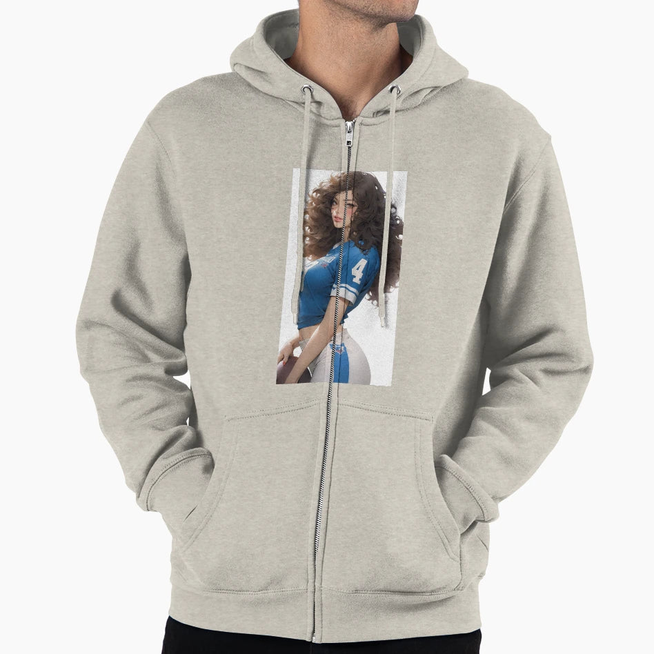 Football Girlfriend Hoodie - Custom Art Print Men Women - T-Shirt, Sweatshirt, Hoodie