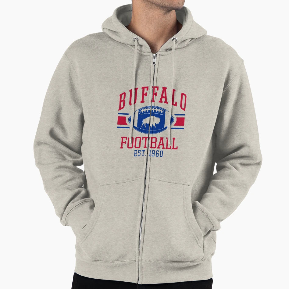 Buffalo Football Est 1960 Hoodie - Minimalist Print Unisex - T-Shirt, Sweatshirt, Hoodie