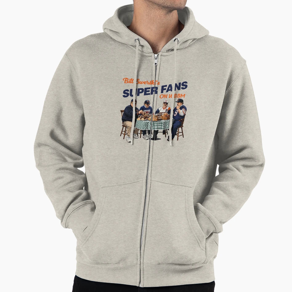 Bill Swerskis Super Fans Hoodie - Fun Novelty Design Unisex - T-Shirt, Sweatshirt, Hoodie
