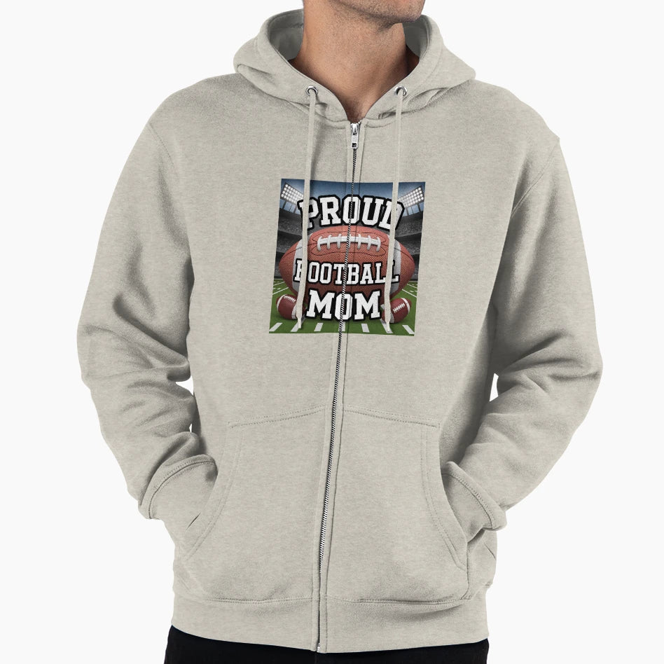 Proud Football Mom Stadium Lights And Hoodie - Novelty Apparel Men Women - T-Shirt, Sweatshirt, Hoodie