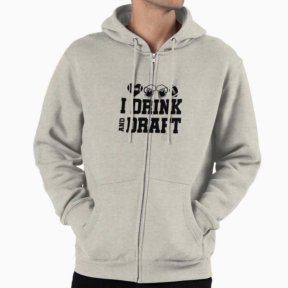 I Drink And Draft Hoodie - Custom Art Print Men Women - T-Shirt, Sweatshirt, Hoodie