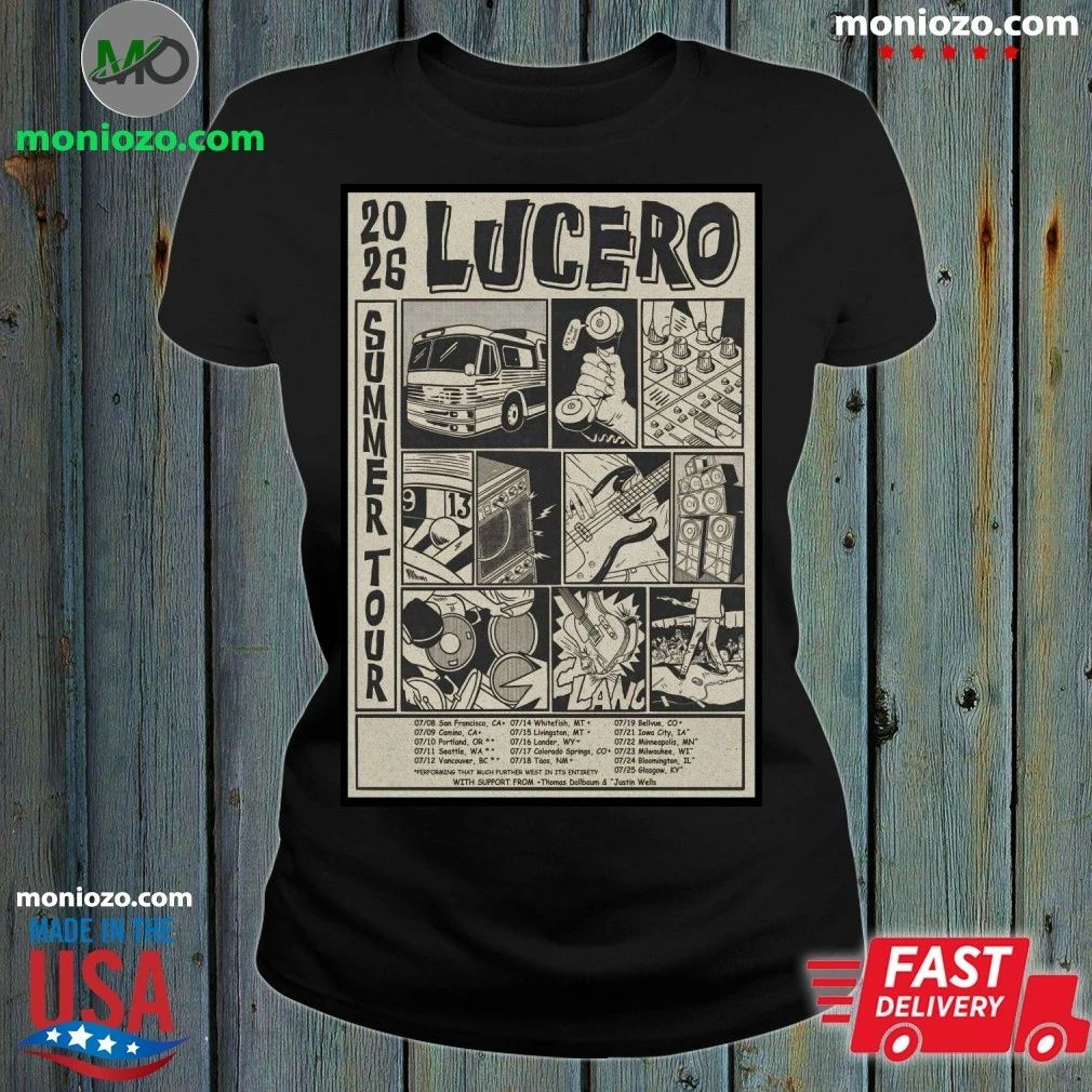 Original Lucero Summer Tour 26 Poster - Adult & Kids T-Shirts, Sweatshirts & Hoodies apparel design preview 1
