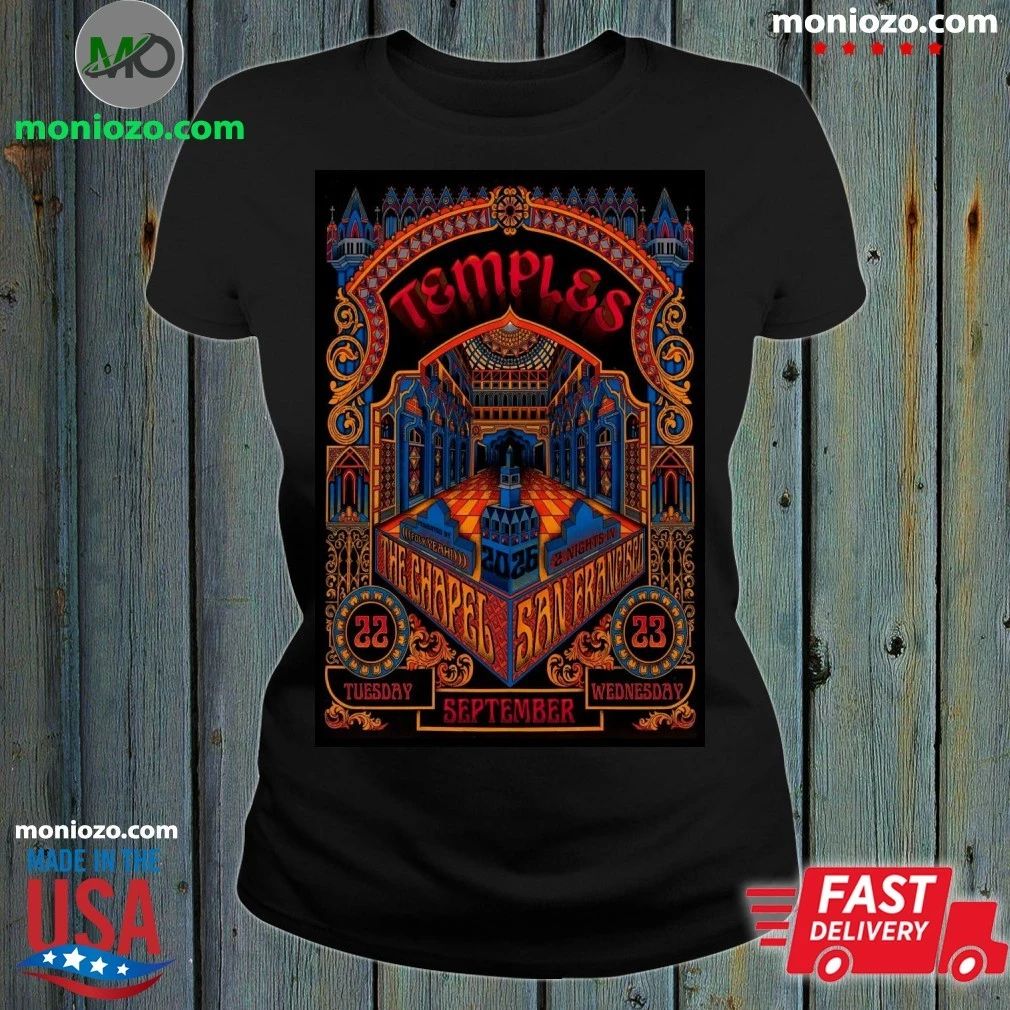 Temples September 22-23 2026 In San Francisco CA - Adult & Kids T-Shirts, Sweatshirts & Hoodies apparel design preview 1