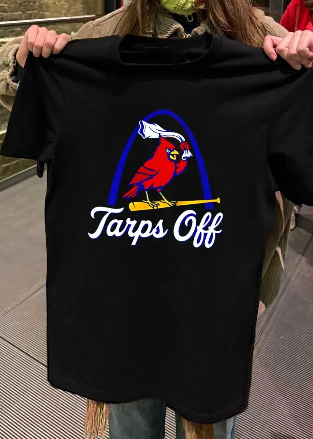 Tarps Off St Louis Cardinals Arch Baseball Mascot - Adult & Kids T-Shirts, Sweatshirts & Hoodies apparel design preview 2