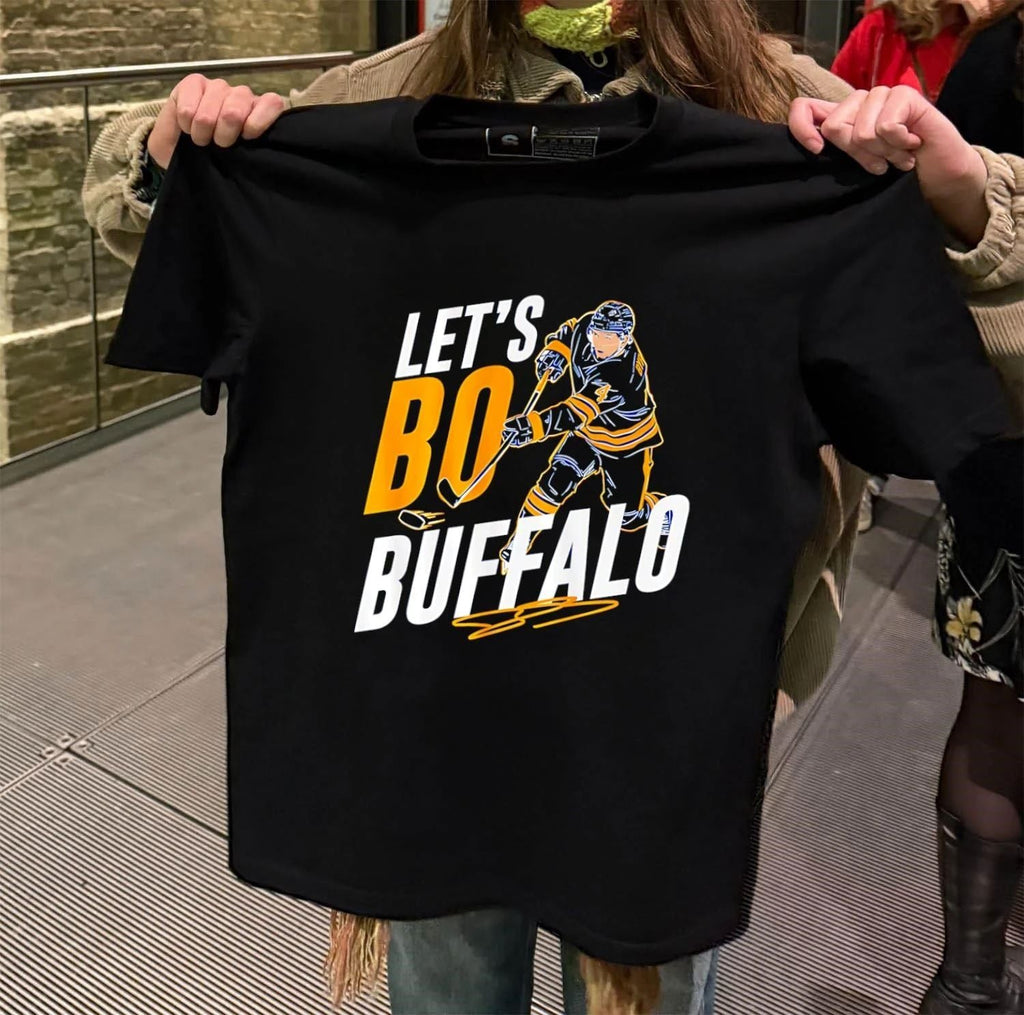 Buffalo Sabres Bowen Byram Let's Bo - Adult & Kids T-Shirts, Sweatshirts & Hoodies apparel design preview 2