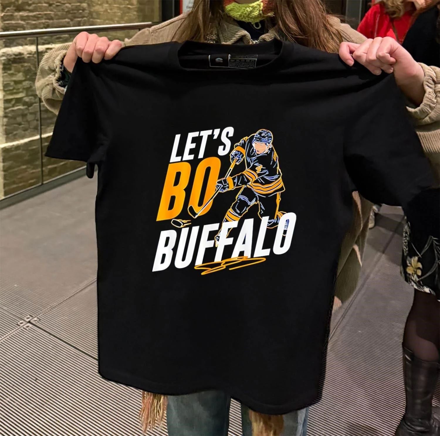 Buffalo Sabres Bowen Byram Let's Bo - Adult & Kids T-Shirts, Sweatshirts & Hoodies apparel design preview 2