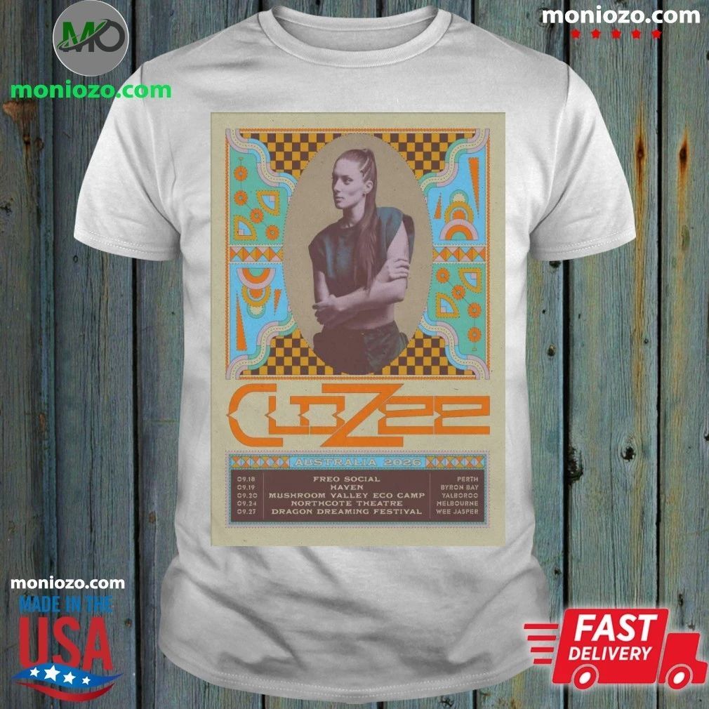 Original CloZee Australia 2026 Tour Poster - Adult & Kids T-Shirts, Sweatshirts & Hoodies apparel design preview 1