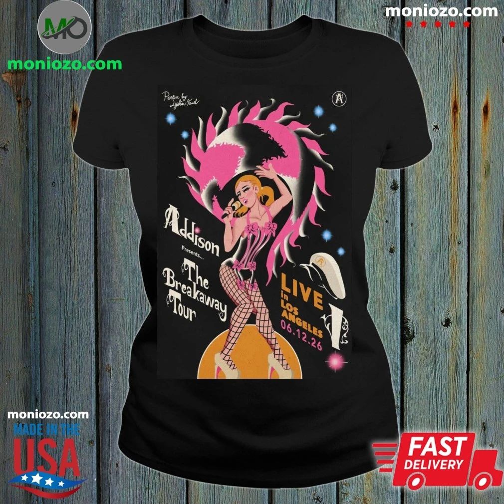 Original Addison Rae The Breakaway Tour 2026 Poster - Adult & Kids T-Shirts, Sweatshirts & Hoodies apparel design preview 1