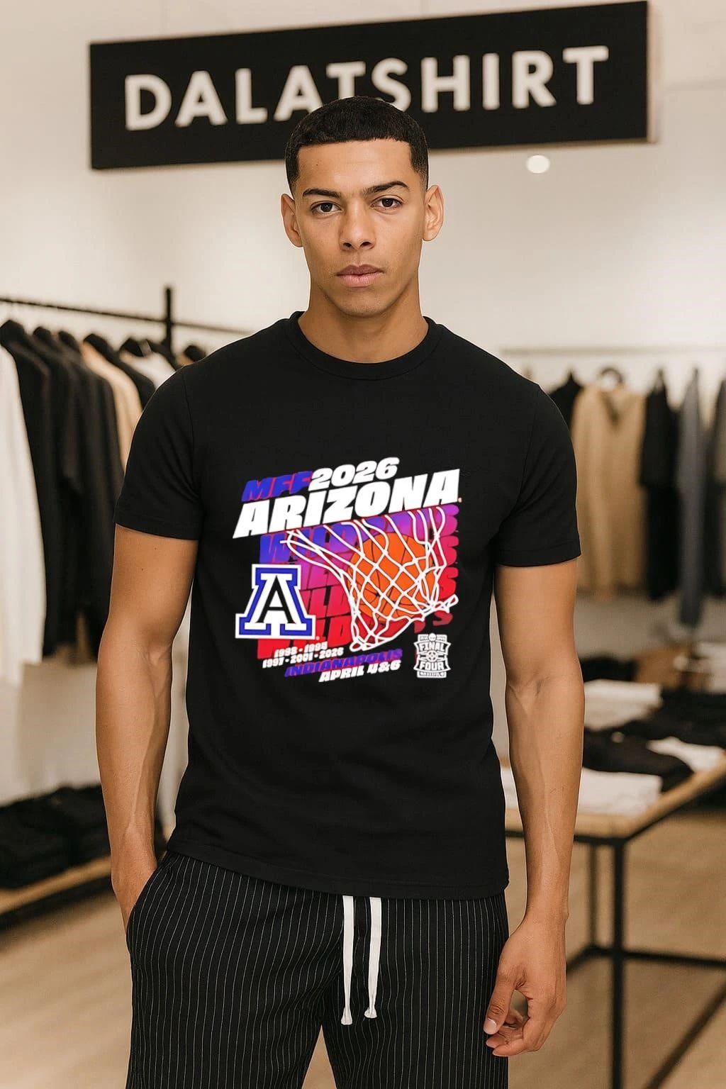 Arizona Wildcats 2026 Men's Basketball Final Four - Adult & Kids T-Shirts, Sweatshirts & Hoodies apparel design preview 1