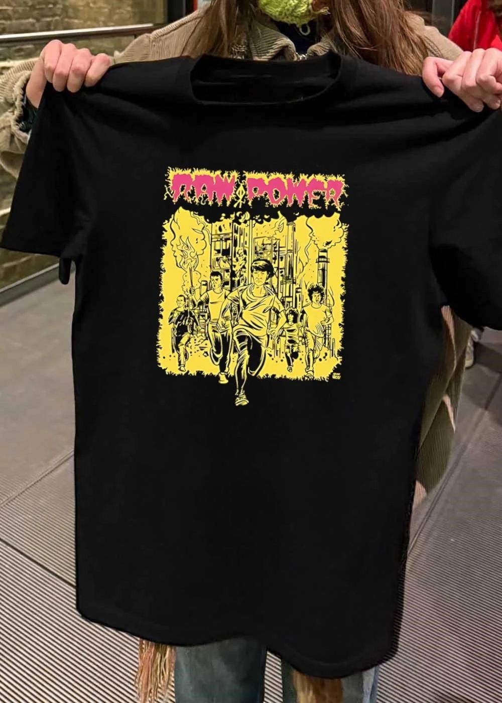 Raw Power Band Burning City Rebellion - Adult & Kids T-Shirts, Sweatshirts & Hoodies apparel design preview 2