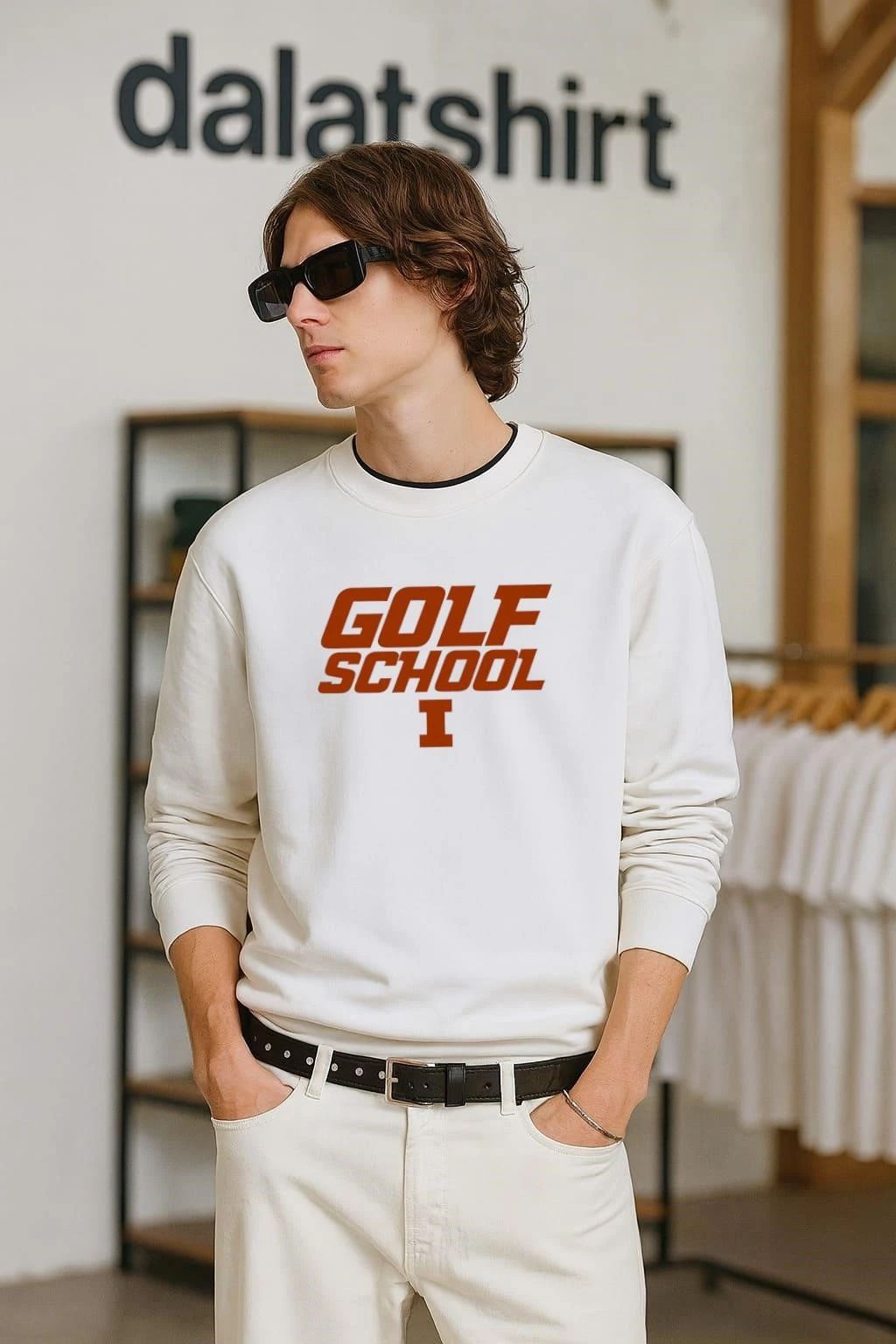 Golf School Illinois - Adult & Kids T-Shirts, Sweatshirts & Hoodies apparel design preview 2