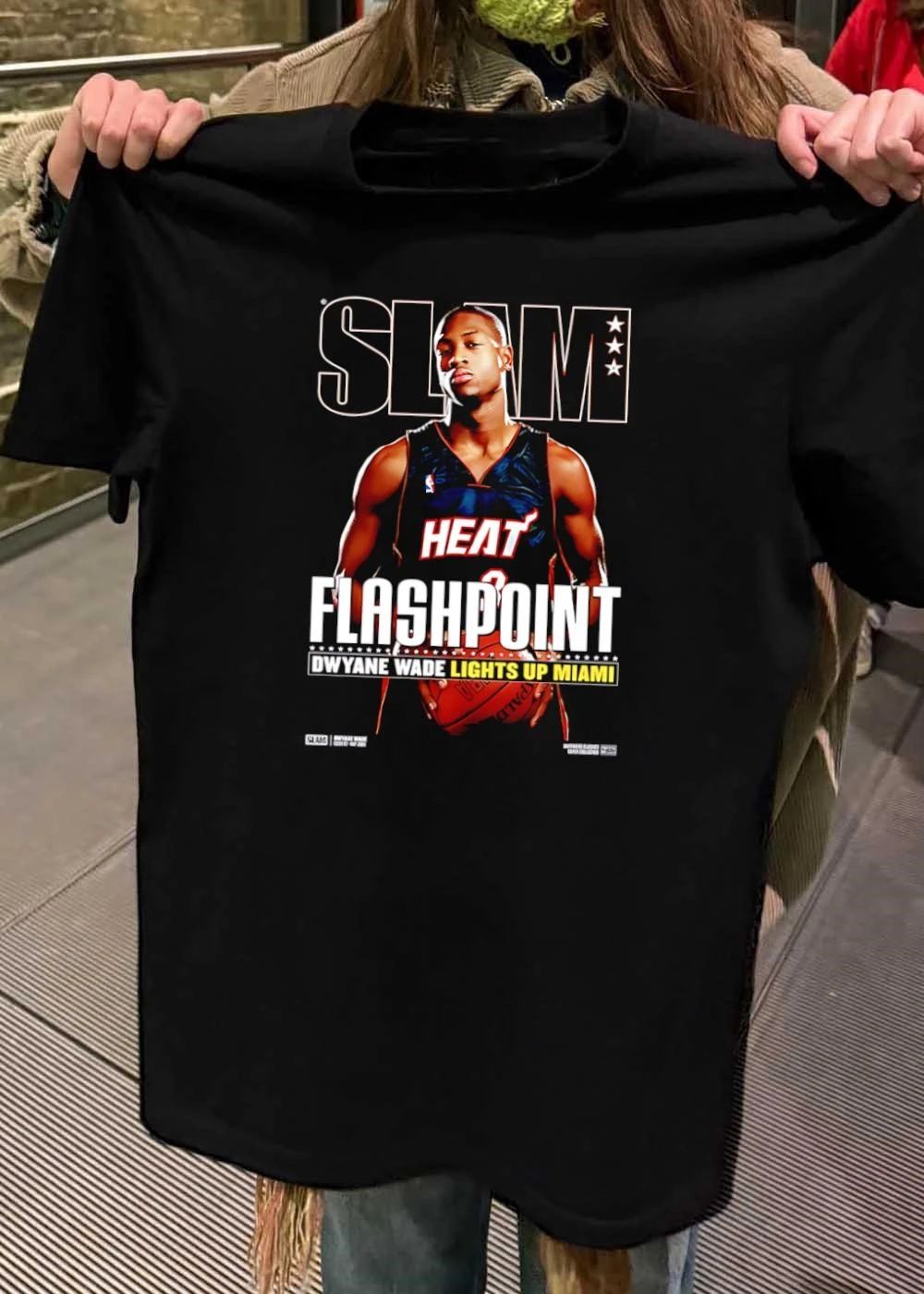Slam Magazine Cover Dwyane Wade Flashpoint Lights Up - Adult & Kids T-Shirts, Sweatshirts & Hoodies apparel design preview 2