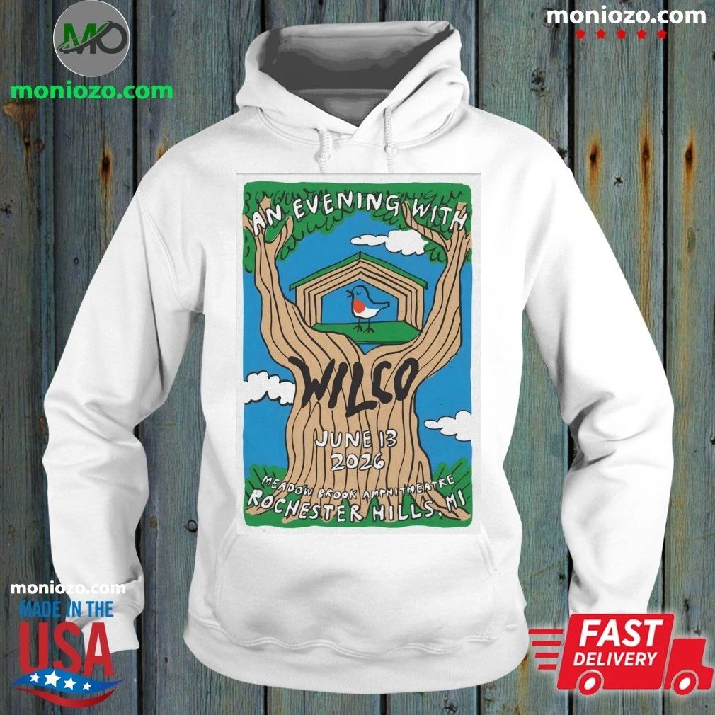 Wilco In Rochester Hills MI On June 13 2026 Tour - Adult & Kids T-Shirts, Sweatshirts & Hoodies apparel design preview 2