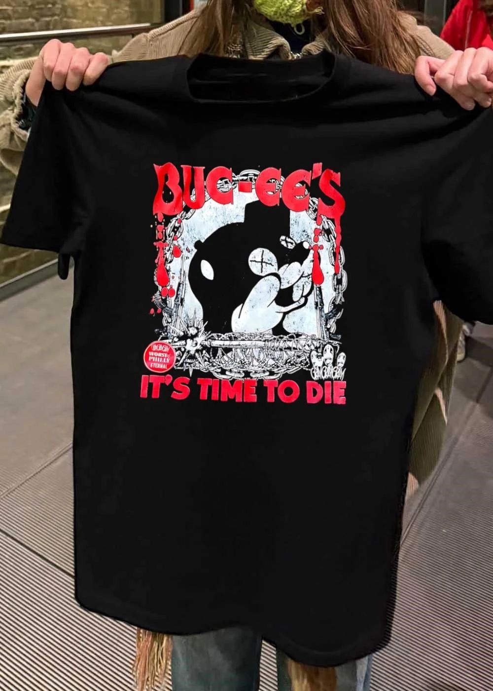 Buc-Cee's Grim Mascot Gun It's Time To Die - Adult & Kids T-Shirts, Sweatshirts & Hoodies apparel design preview 2