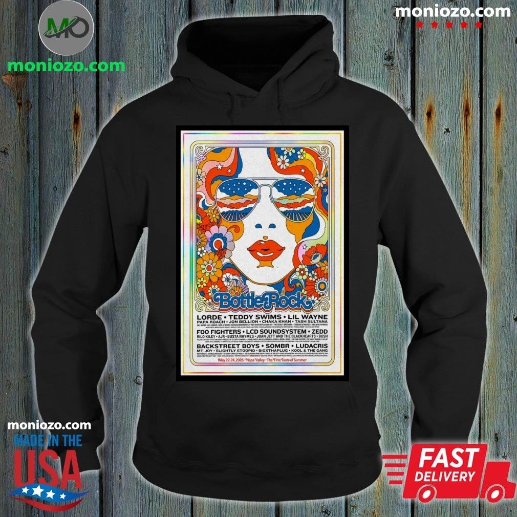 BottleRock May 22-26 2026 Napa Valley Poster - Adult & Kids T-Shirts, Sweatshirts & Hoodies apparel design preview 2