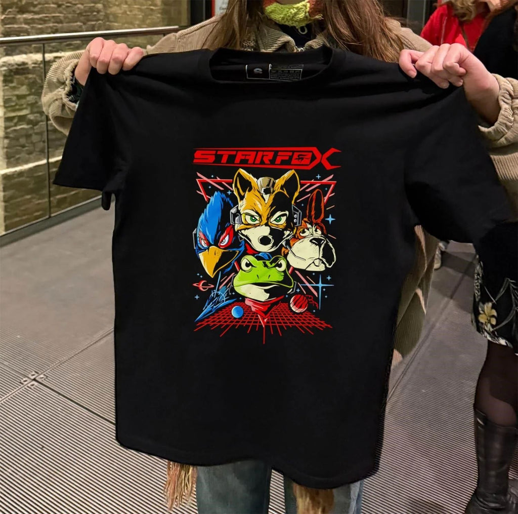 Star Fox Team Falco Peppy Slippy Retro Space - Adult & Kids T-Shirts, Sweatshirts & Hoodies apparel design preview 2