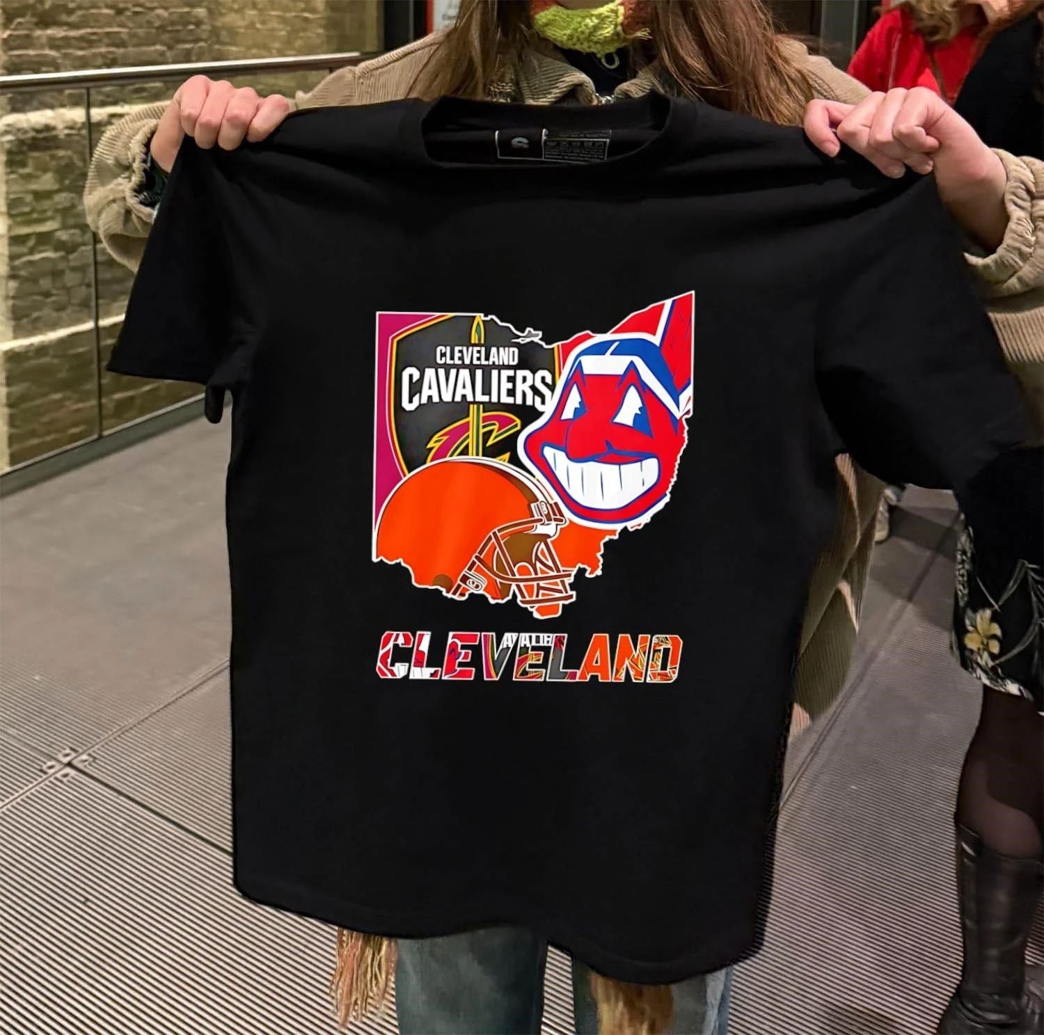 Cleveland Cavaliers Indians Browns Ohio State Logo - Adult & Kids T-Shirts, Sweatshirts & Hoodies apparel design preview 2