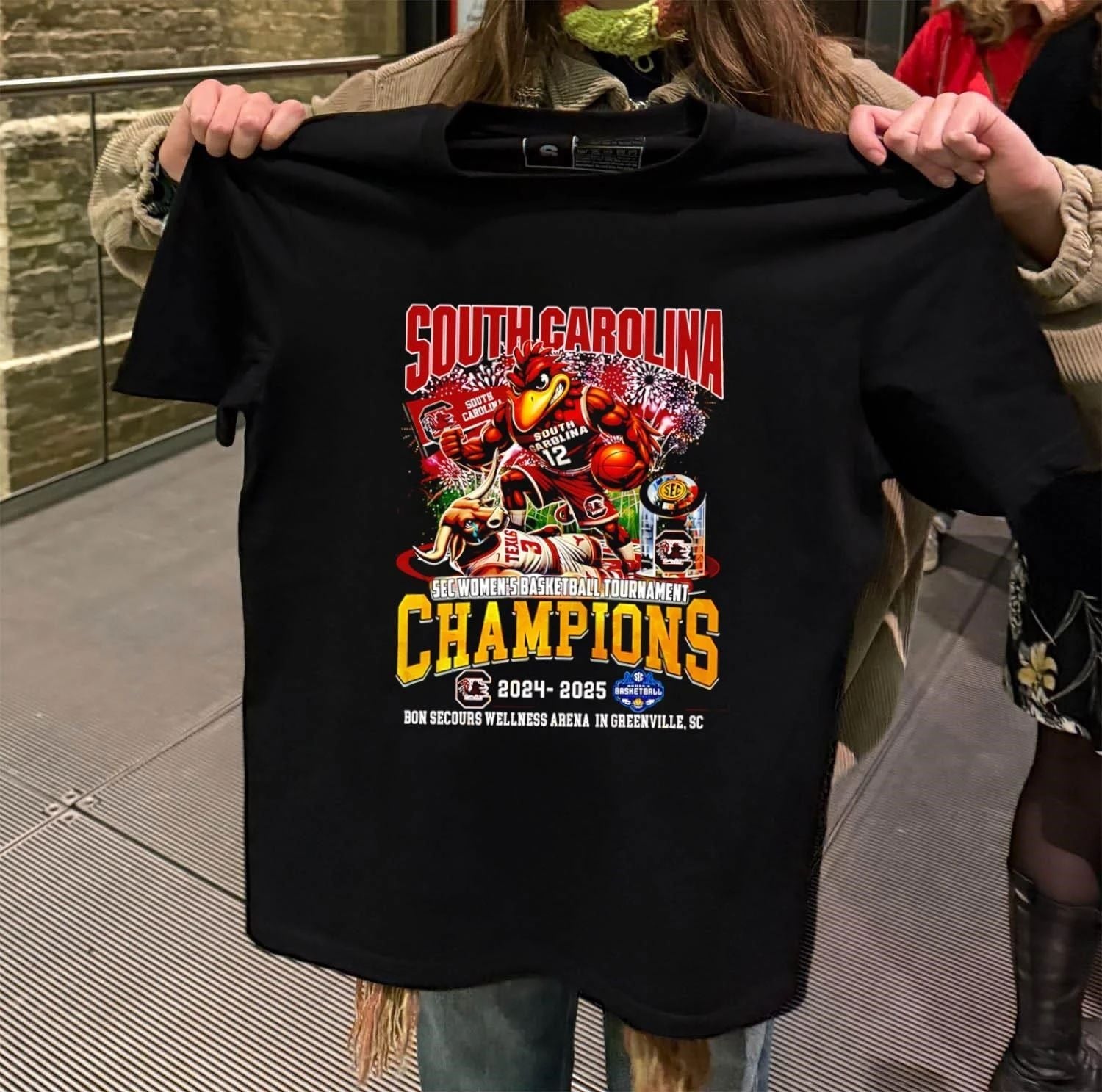 South Carolina Gamecocks SEC Women's Basketball - Adult & Kids T-Shirts, Sweatshirts & Hoodies apparel design preview 2