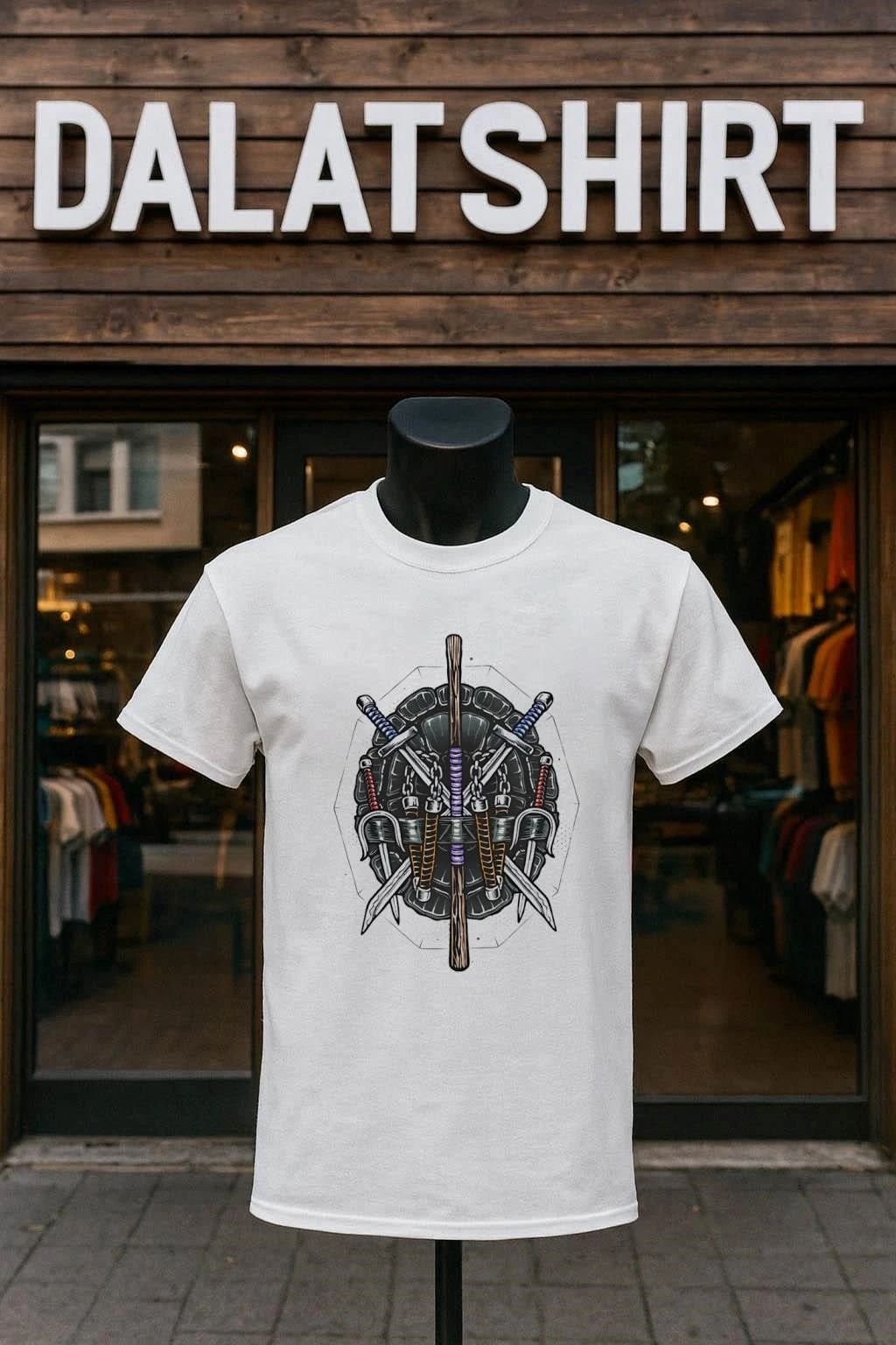 Half Shelled Weaponry logo - Adult & Kids T-Shirts, Sweatshirts & Hoodies apparel design preview 1