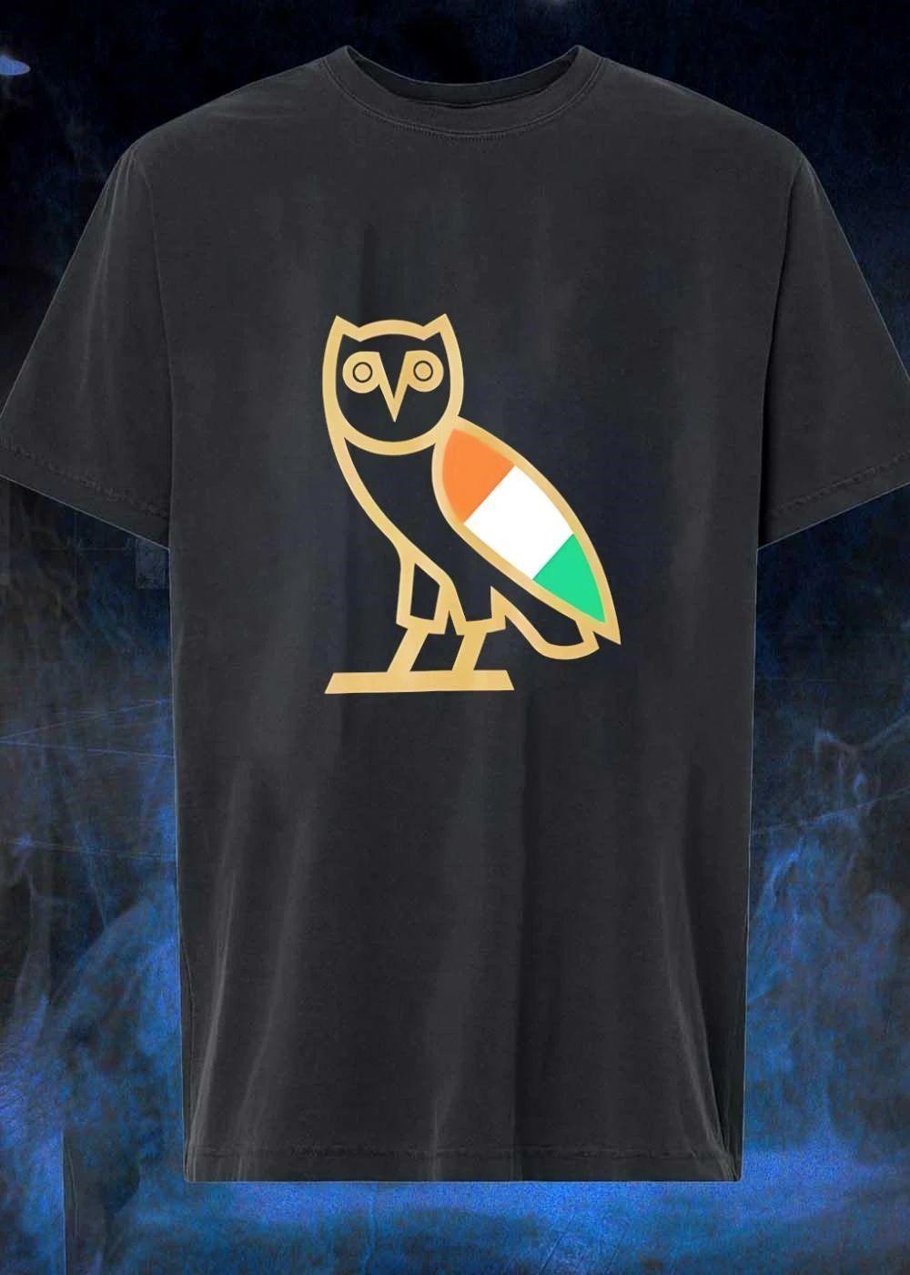 OVO Owl Gold Outline Irish Flag - Adult & Kids T-Shirts, Sweatshirts & Hoodies apparel design preview 1