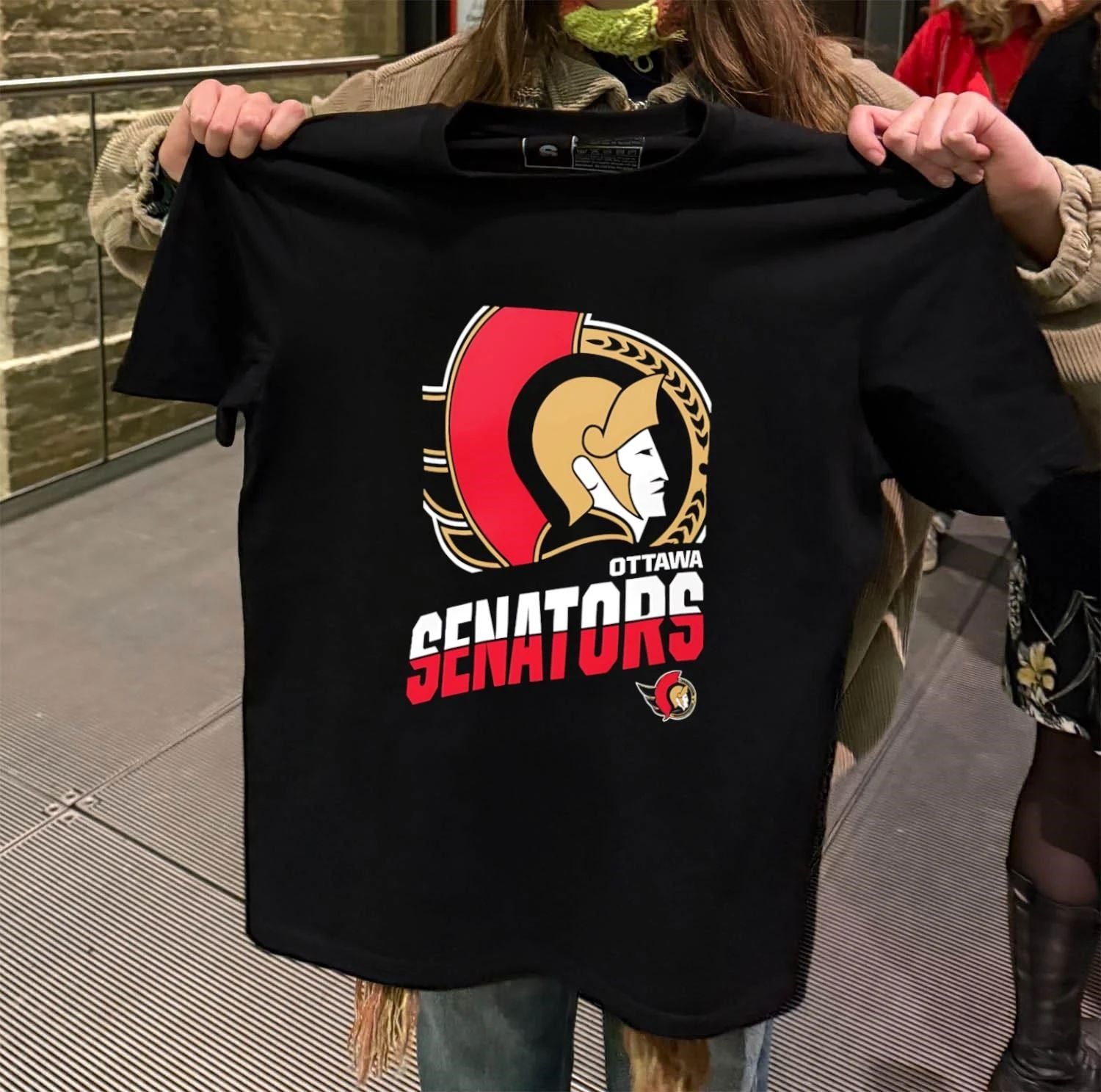 Ottawa Senators Roman Centurion Profile Logo Hockey - Adult & Kids T-Shirts, Sweatshirts & Hoodies apparel design preview 2
