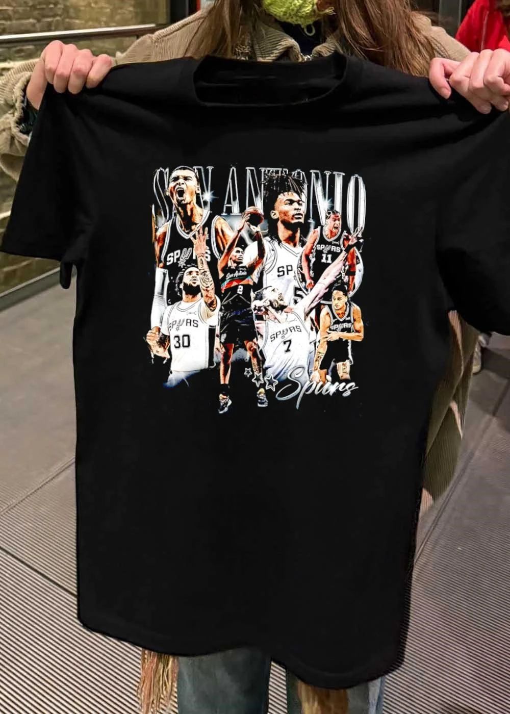 San Antonio Spurs Players Vintage 90s Bootleg - Adult & Kids T-Shirts, Sweatshirts & Hoodies apparel design preview 2